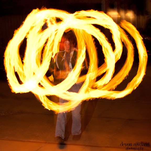 Fire spinning performance